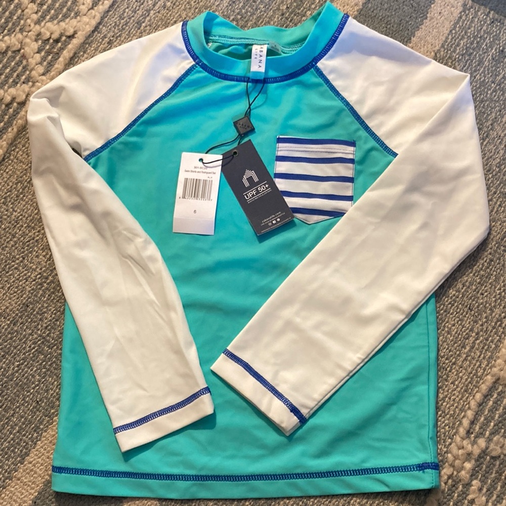 Cabana Life Rashguard Swim Top (size 6) NWT